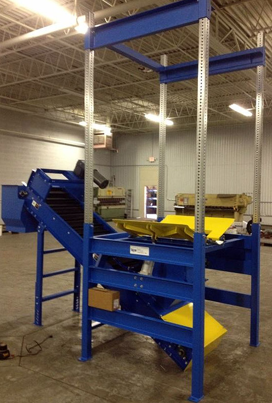 Bulk Bag Unloader with Incline Conveyor for Crumb Rubber