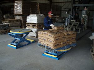 Manual Palletizing Equipment for Stacking Bags on Pallets