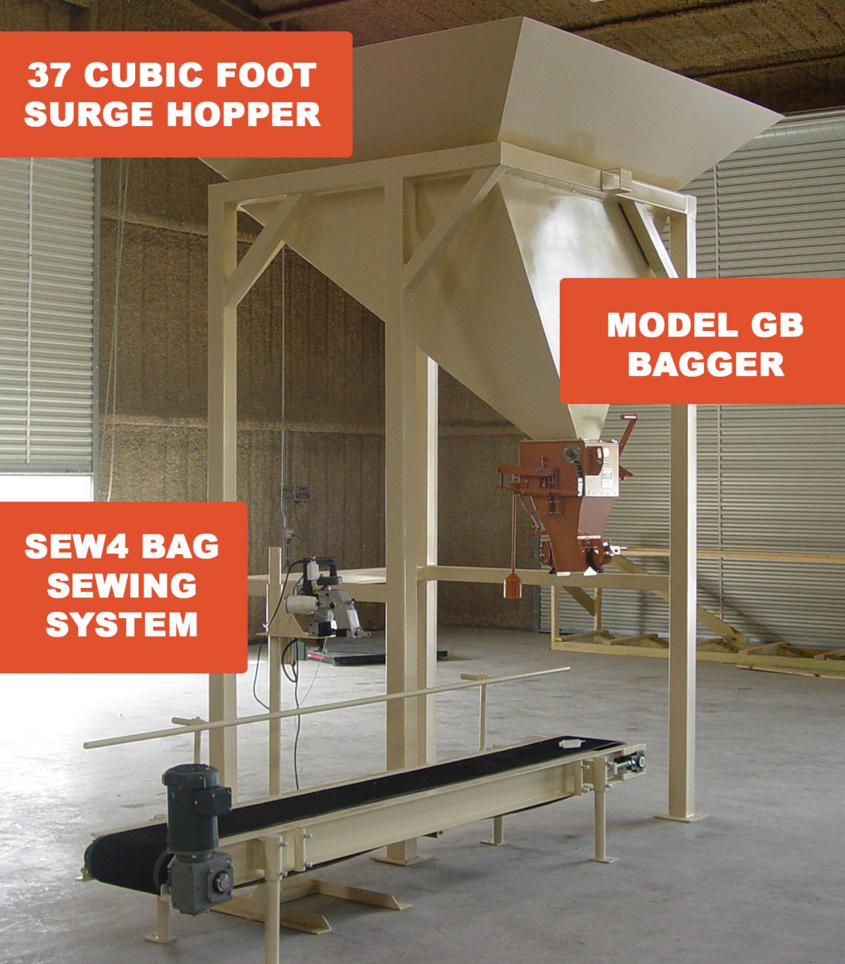 Bagging Deer Corn and Grains into 30 lb to 50 lb Bags Whole Corn