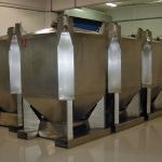 stainless steel intermediate bulk containers used for powder handling