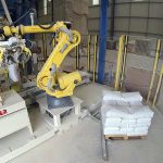 fanuc robotic valve bag placer and bag palletizer all in one system