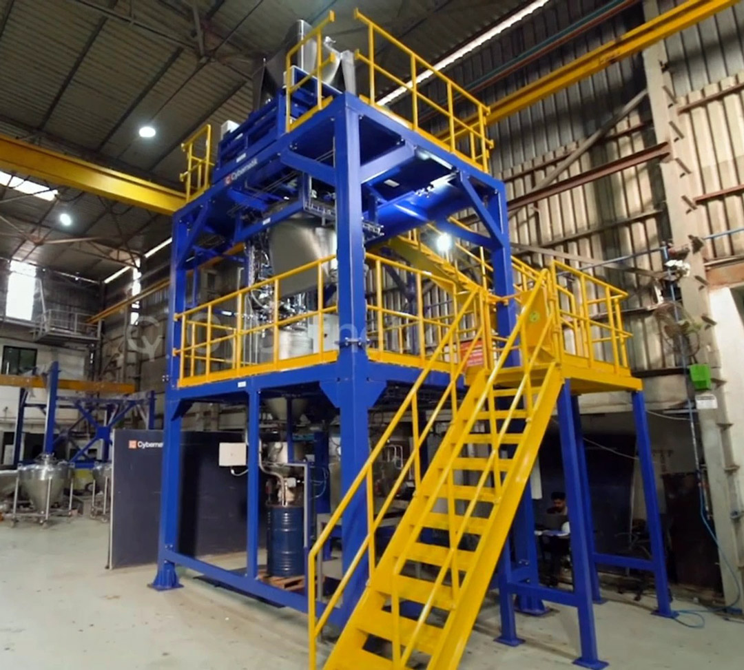 inert gas powder handling system for rare earth material recovery