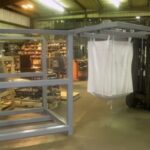 001 loading bulk bag into spider frame assembly