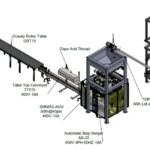 drawing of 50 cubic foot hopper that is a part of an automatic net weigh bagging system