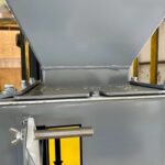 mechanical open mouth bagging machine attached to hopper flange