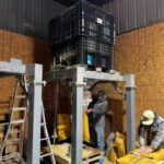 probox seed box above mechanical open mouth bagging machine