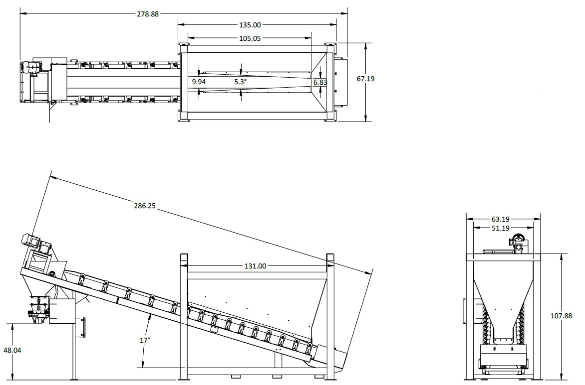 SCRS Bagging System Dimensions Drawing